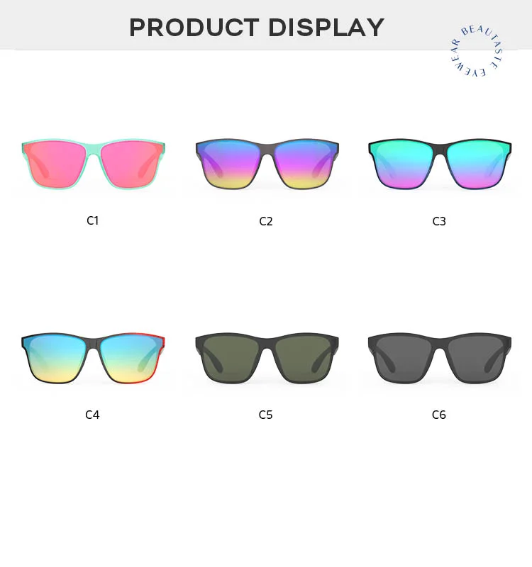 2022 Fashion Sunglasses Square Polarized Plastic Sunglasses